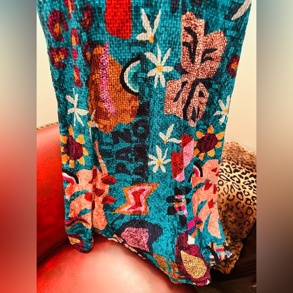 FARM Rio for Anthropologie Gabriela Knit Maxi Skirt in Rainbow, XS - Picture 4 of 12